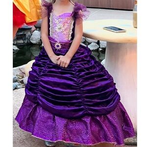 Purple Princess Dress with Sparkle Details